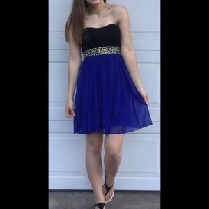 Blue/ Black Homecoming Dress